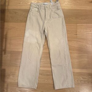 Zara Cream Denim Trousers